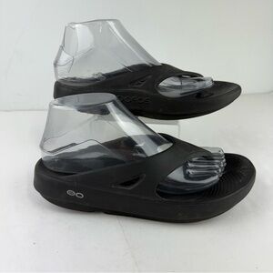 Oofos Ooriginal Mens 5 Womens 7 Black Thong Sandal Comfort